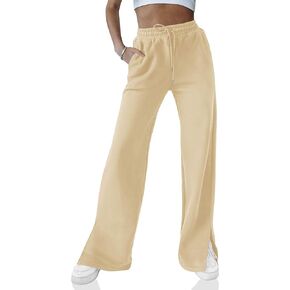 SySea Women's Wide Leg Sweatpants High Waisted Split Flare Leg Workout Pants with Pockets