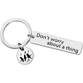Don't Worry About A Thing Keychain Three Little Birds Jewelry Encouragement Friendship Gifts Best Friend Inspirational Keychain Inspirational Gifts Inspirational Jewelry Motivational Gift for Family