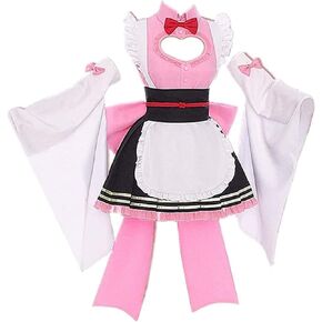 Cosplay Life Anime Kimetsu Café Maid Lolita Dress Manga Character Merch Complete Set Kimono Costume