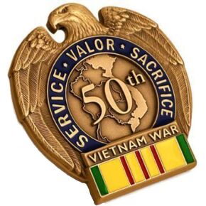 Vietnam War 50th Anniversary in-Theater Veteran Commemorative Insignia Pin