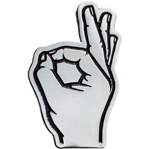 Circle Game Ok Hand Gesture Sign Soft Enamel Pin