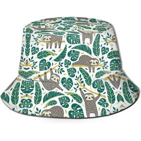Sloth Summer Travel Bucket Beach Sun Hat Wide Brim Outdoor Cap for Men Women in Kuwait
