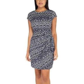 Ladies Knot Dress Black, Blue, White Medium