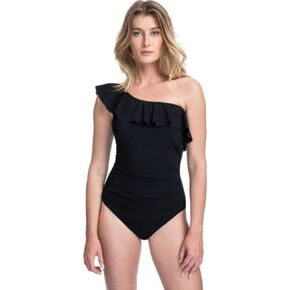Profile by Gottex Women's Standard Ruffle Shoulder One Piece Swimsuit