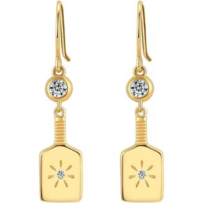 Gold Plated PicklePaddle Drop Earrings Best Gift for Her