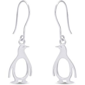 14K Gold Over Sterling Silver Penguin Earrings Jewelry For Womens