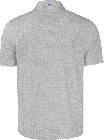 قميص بولو رجالي طويل وكبير من Cutter & Buck Pike Eco Tonal Geo Print قابل للتمدد معاد تدويره in Saudi Arabia