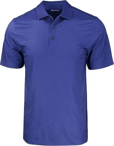 قميص بولو رجالي طويل وكبير من Cutter & Buck Pike Eco Tonal Geo Print قابل للتمدد معاد تدويره in Saudi Arabia