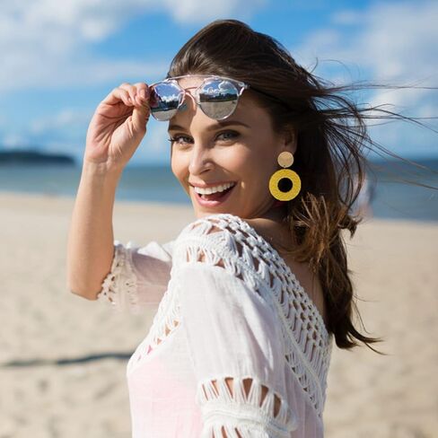 Acrylic Dangle Earring Jewelry for Women Geometric Round Braided Drop Dangle Dainty Earrings Boho Earring in Kuwait