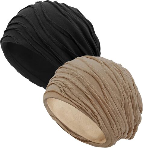 Senker Fashion Women Beanies Hat 2 Pack, Chemo Headwear Cancer Chemo Caps Slouchy Beanie for Women Men in Kuwait