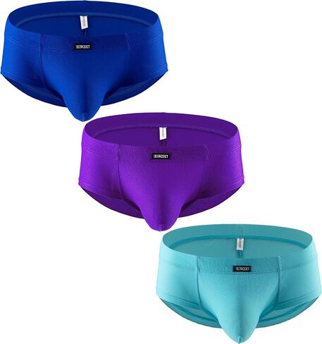 IKINGSKY Men's Seamless Front Pouch Briefs Sexy Cheeky Underwear for Men in Kuwait