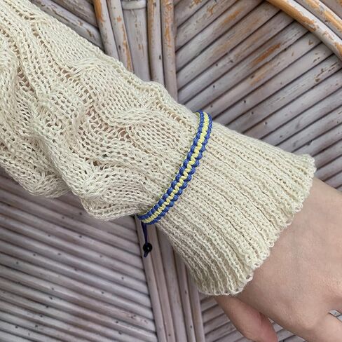 RINHOO الصداقة أوكرانيا سوار أوكرانيا العلم سلسلة عباد الشمس سوار دعم أوكرانيا مجوهرات للنساء الرجال in Kuwait