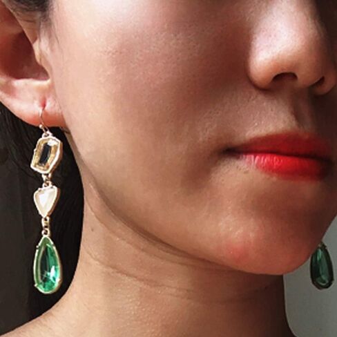 Crystal Fashion Earrings Classic Vintage Dangle Drop Earrings/Necklace for Women in Saudi Arabia