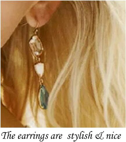 Crystal Fashion Earrings Classic Vintage Dangle Drop Earrings/Necklace for Women in Saudi Arabia
