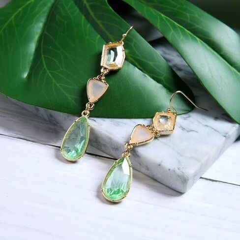 Crystal Fashion Earrings Classic Vintage Dangle Drop Earrings/Necklace for Women in Saudi Arabia