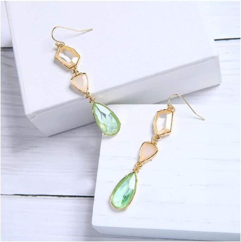 Crystal Fashion Earrings Classic Vintage Dangle Drop Earrings/Necklace for Women in Saudi Arabia