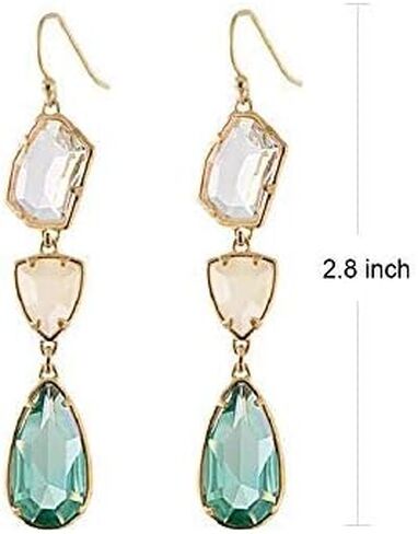 Crystal Fashion Earrings Classic Vintage Dangle Drop Earrings/Necklace for Women in Saudi Arabia