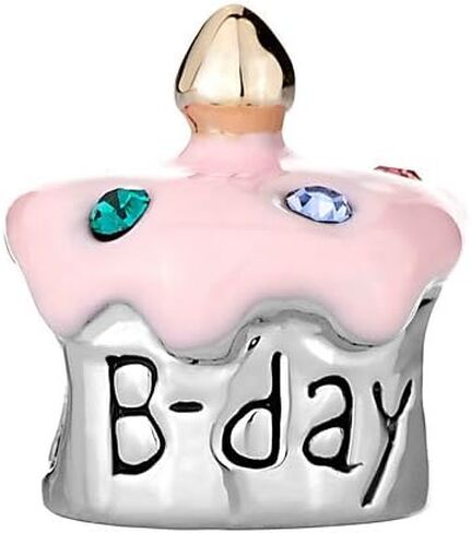 Happy Birthday Cake Charms for Bracelets Compatible with Pandora Bracelets in Saudi Arabia
