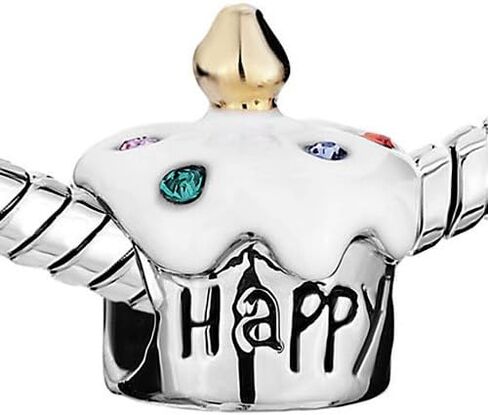 Happy Birthday Cake Charms for Bracelets Compatible with Pandora Bracelets in Saudi Arabia