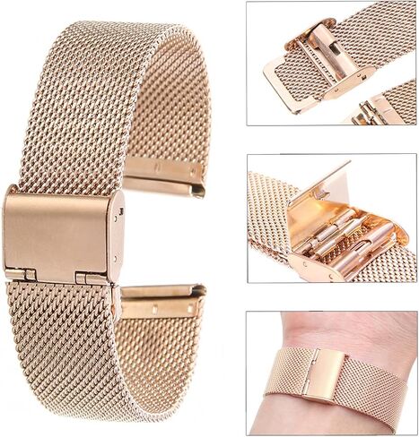 JBR Straight Universal Stainless Steel Mesh Milan Watch Band Quick Release Adjustable Duty End Bracelet Watch Strap14/16/18/20/22/24mm in Kuwait