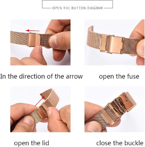 JBR Straight Universal Stainless Steel Mesh Milan Watch Band Quick Release Adjustable Duty End Bracelet Watch Strap14/16/18/20/22/24mm in Kuwait