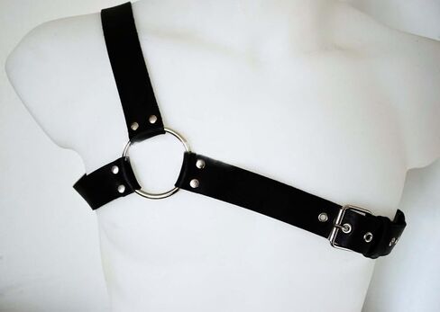 MEACOBRY Men's Harness Belt Adjustable Buckle Shoulder Strap Chest Harness Exotic Apparel Male Corset in Saudi Arabia