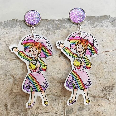 Teacher Student Dangle Earrings Acrylic Cute Crayons Rainbow book Earrings for Women Girls Back to School Gradution Reading Events Jewelry for Teacher-3 pairs C, Acrylic in Saudi Arabia