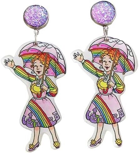 Teacher Student Dangle Earrings Acrylic Cute Crayons Rainbow book Earrings for Women Girls Back to School Gradution Reading Events Jewelry for Teacher-3 pairs C, Acrylic in Saudi Arabia