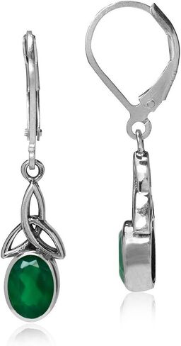 Silvershake 925 Sterling Silver Triquetra Celtic Knot Leverback Dangle Earrings in Saudi Arabia