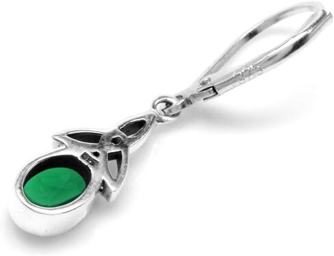 Silvershake 925 Sterling Silver Triquetra Celtic Knot Leverback Dangle Earrings in Saudi Arabia