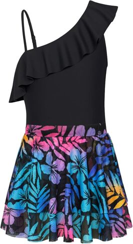 GRACE KARIN Girls Swimsuit with Skirt One Piece Bathing Suit Swimwear 6-14Y in Kuwait