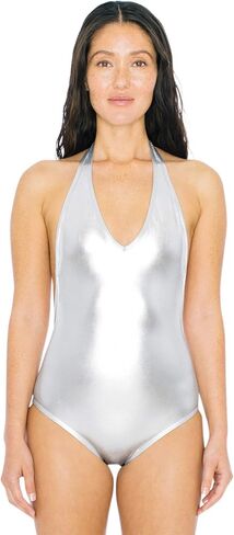 American Apparel Women's Standard Metallic Halter Sunsuit in Saudi Arabia