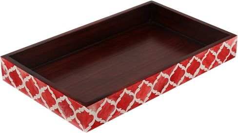 Handicrafts Home Decorative Guest Hand Towel Storage Tray Dispenser, Sturdy Holder for Disposable Paper Napkins - Bathroom Vanity Countertop Organization (10x6 Inches, Parlour-Bond) in Saudi Arabia