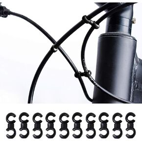 10 Pcs Bicycle Brake Cable S Style Clips Buckle Hose Guide Bike MTB Cross Line Clip/Black