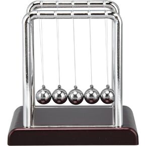 Estink Balance Ball, Cradle Balance Balls Physics Science Metal Office Games Desktop Decoration Toy Games Accessories for Stress Relief, Home and Office Desk Decoration(Black