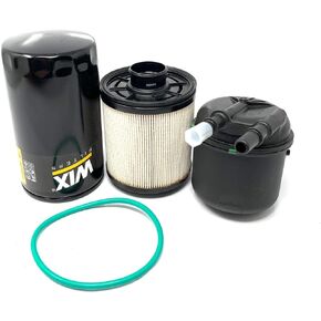 CFKIT Heavy Duty Set 33615 Wix Fuel Filter & 57151 Lube Filter Compatible with 2011-2017 F250 F350 F450 F550 Super Duty 6.7L Powerstroke V8 engine