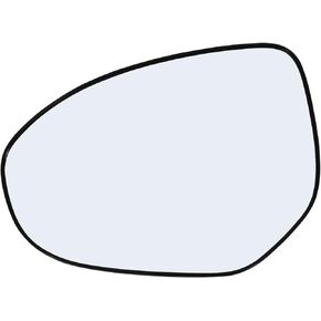 Driver Side Mirror Glass Assembly With Plastic Backing Plate (Non-Heated) Compatible with Mazda 2, Mazda 3 (2010 2011 2012 2013 2014)