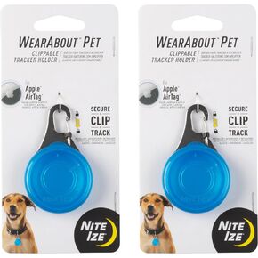 Nite Ize Wearabout Pet Clippable Tracker Holder - Blue - 2 Count (2 Pack)