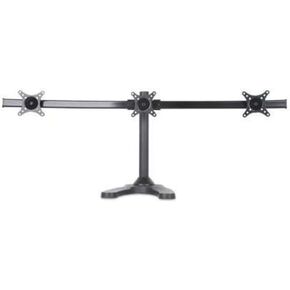 ProHT Triple LCD Monitor Mount Stand (05309),Free Standing Fully Adjustable Desk Mount Stand Fits Three Screens Up To 24",VESA up to100 x 100, -15 ~ +15Tilt; 30° Swivel, 360° Rotate, 13.2lbs Capacity