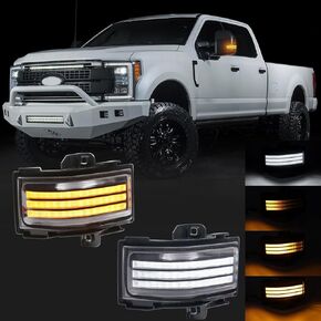 LED Sequential Switchback Towing Mirror Turn Signal Light Compatible with F150 2015-2022/ F250 F350 F450 Super Duty 2017-2022
