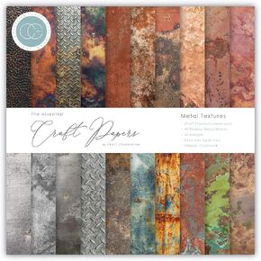 CRAFT CONSORTIUM LTD Craft CON PAPRPAD 6" TXTR, us:one size, Metal Textures, 20 Designs