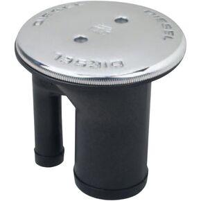 Perko 0541DPGCHR Vented Fill with Straight Neck for 1-1/2" Hose - Gas Marking