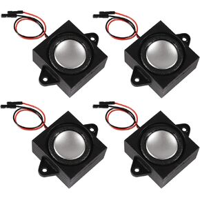 4 PCS 4 Ohm 3 Watt Mini Speaker 4ohm 3w Loundspeaker Micro Speaker for Arduino with11mm Line Length JST-PH2.0mm-2 pin Terminal for Small Electronic Projects Advertising Machines LCD TV Monitors