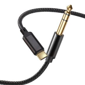 USB C to 6.35mm 1/4 inch TRS Cable, USB Type C to 1/4 inch Audio Adapter Aux Jack Stereo Cable for Pixel 4XL, Galaxy Note 10+/S20+, Amplifier, Speaker, Headphone, Mixing Console - 3.3FT