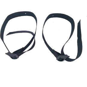 Concept 2 Rower Accessories Foot Pedal Fixed Straps Workout Machine Parts Sunny Health Replacement Cable Multi Function Adjustable Nylon Bicycle Binding Elliptical Treadlife Fitness （2pcs Black）