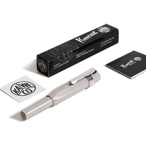 Kaweco SKYLINE Fountain Pen Granite Grey, Fine Nib Sport Octagonal Clip Chrome
