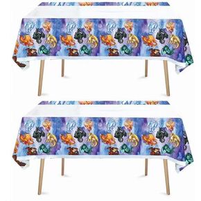 2pcs Wings of Fire Birthday Party Supplies Tablecloth Pack Plastic Table Covers for Kids Wings of Fire Dragon Theme Birthday Party Decorations 70x42.9 inch