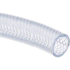 2 Pack PVC Tubing - Flexible Braided High Pressure Hose Tube Apply to Air Lines Oil Water(5/8" ID, 3.3 Ft Length, Clear)