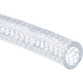 2 Pack PVC Tubing - Flexible Braided Hose Tube Apply to Air Lines Oil Water(5/16" ID x 1/2" OD, 19.7 Ft Length, Clear)