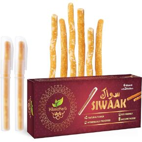 Pack of 3 Miswak Sticks with Holder - Vacuum Sealed Natural Chewing Sticks for Teeth - Natural Flavored Toothbrush for Teeth Whitening, Oral Health, and Fresh Breath || Pack of 3…